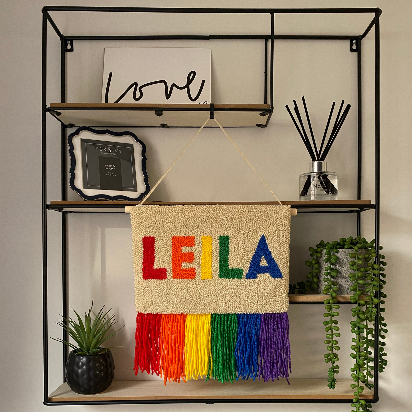 Rainbow Name Wall Hanging