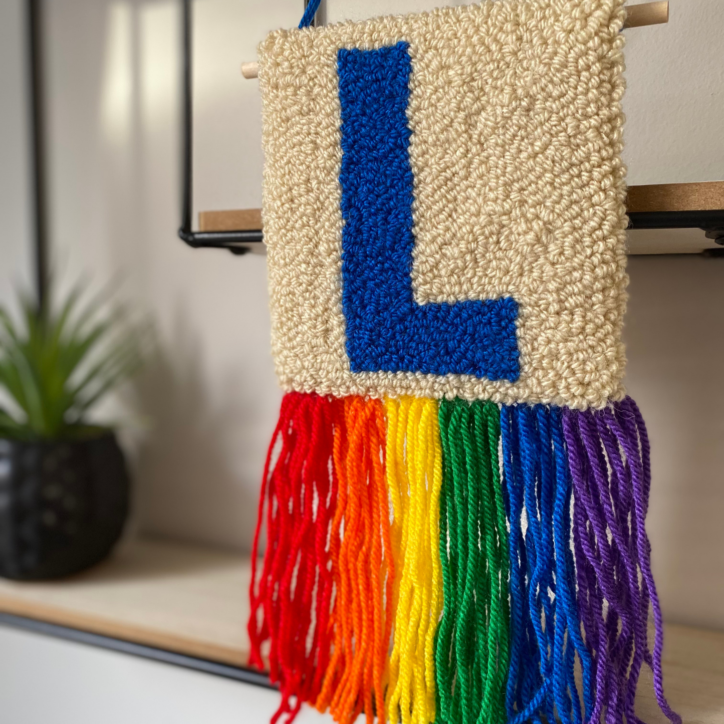 Rainbow Initial Wall Hanging