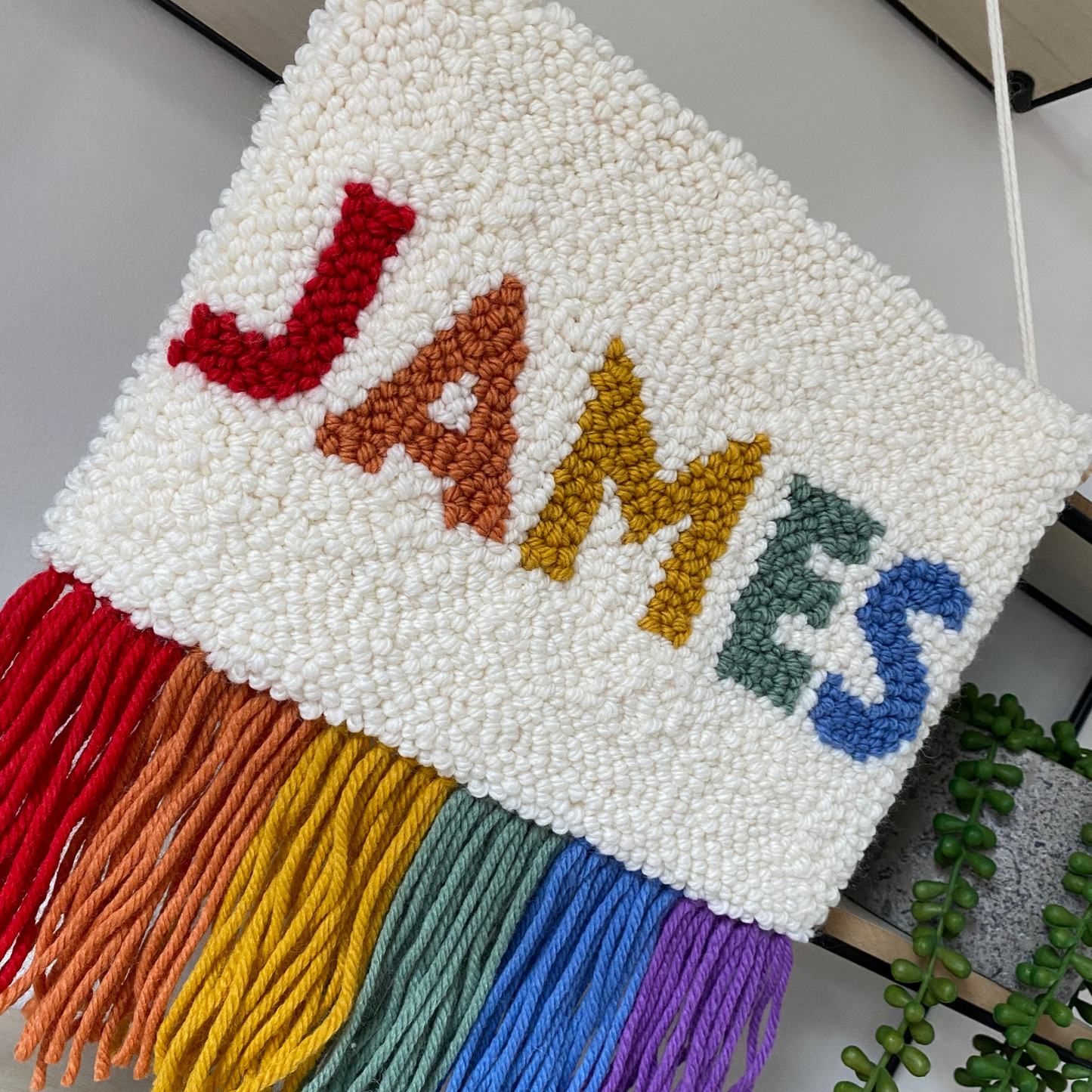 Rainbow Name Wall Hanging