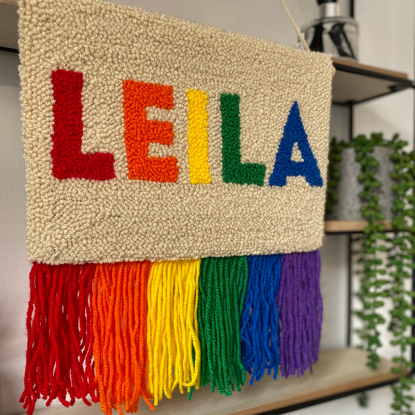 Rainbow Name Wall Hanging