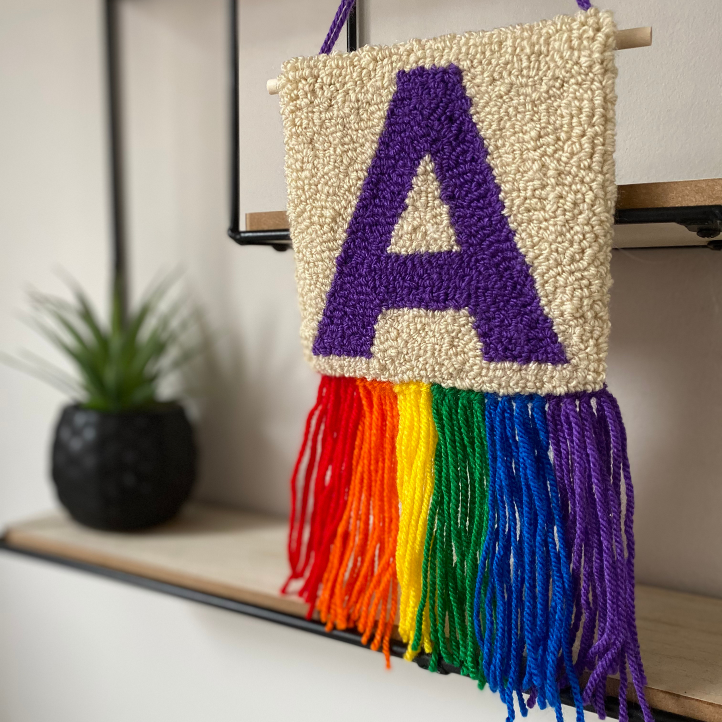 Rainbow Initial Wall Hanging