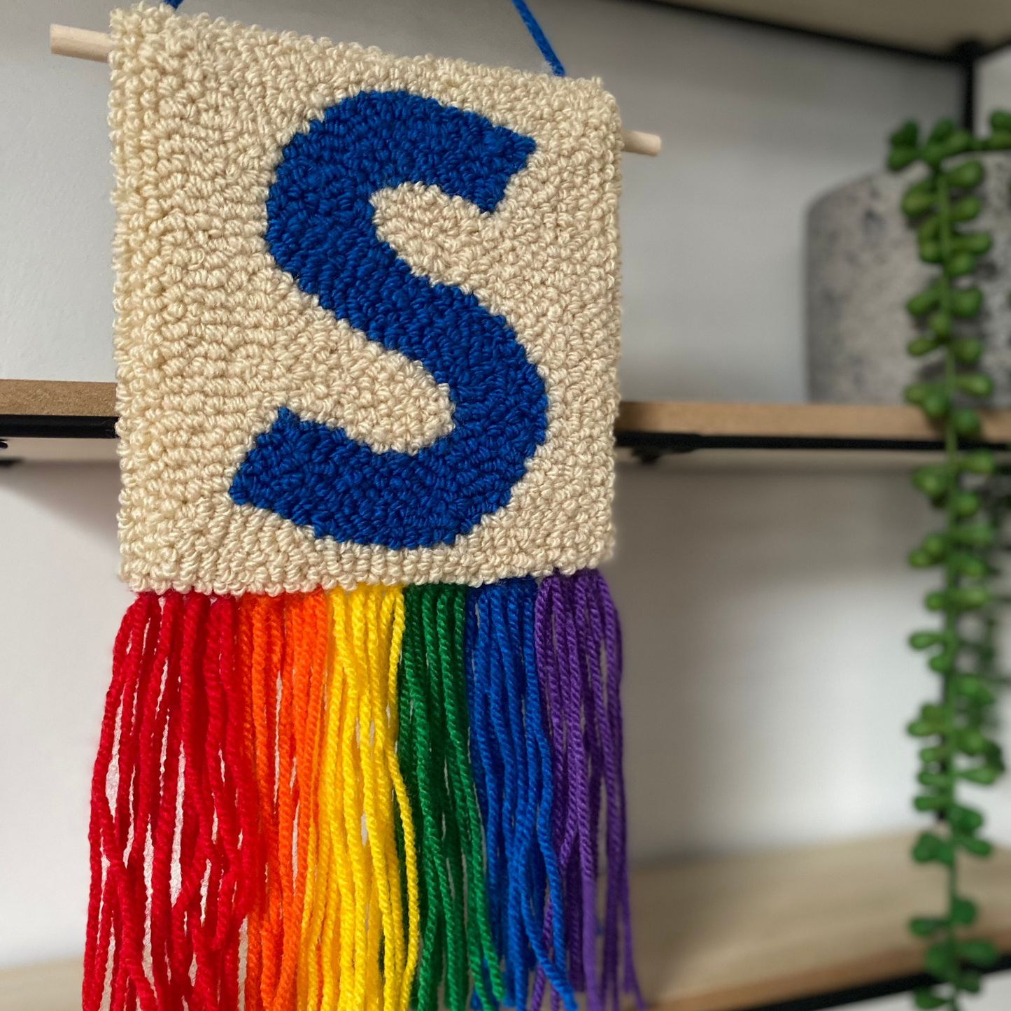 Rainbow Initial Wall Hanging
