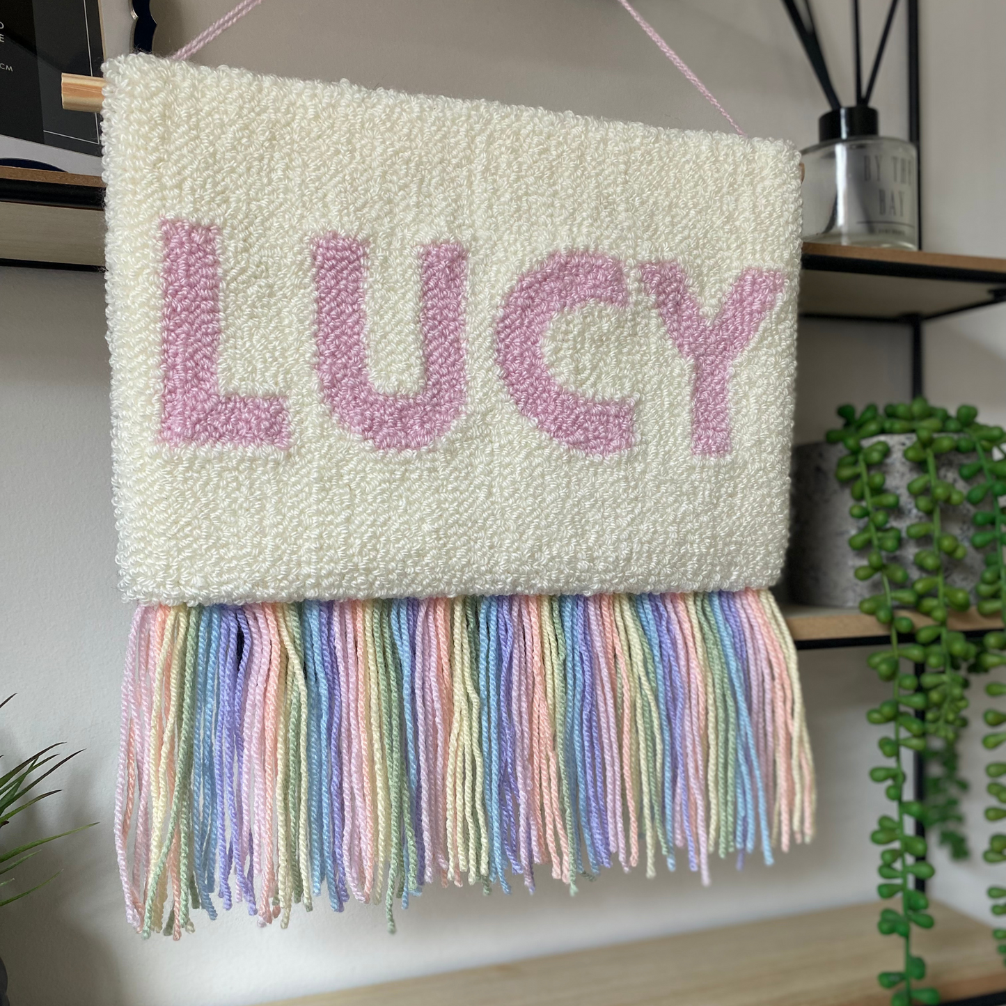 Pastel Rainbow Name Wall Hanging