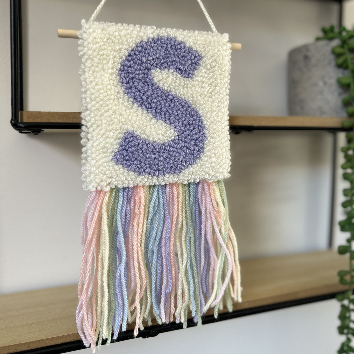 Ready To Post - Pastel Rainbow Initial Wall Hanging