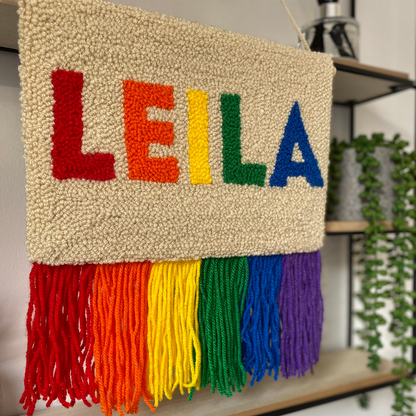 Rainbow Name Wall Hanging