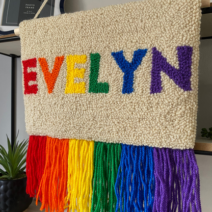 Rainbow Name Wall Hanging