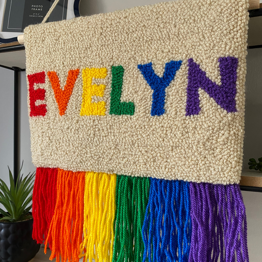 Rainbow Name Wall Hanging