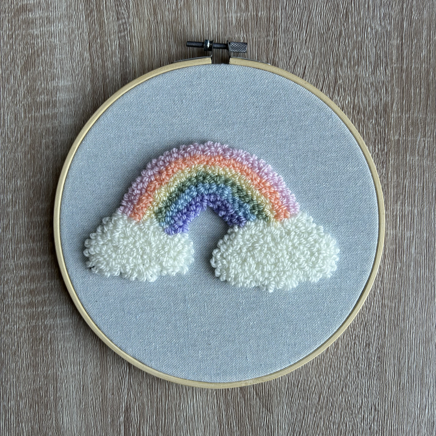 Ready To Post - 8” Pastel Rainbow Hoop